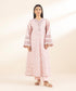 Unstitched Women's Embroidered Lawn Pink Shirt Trousers